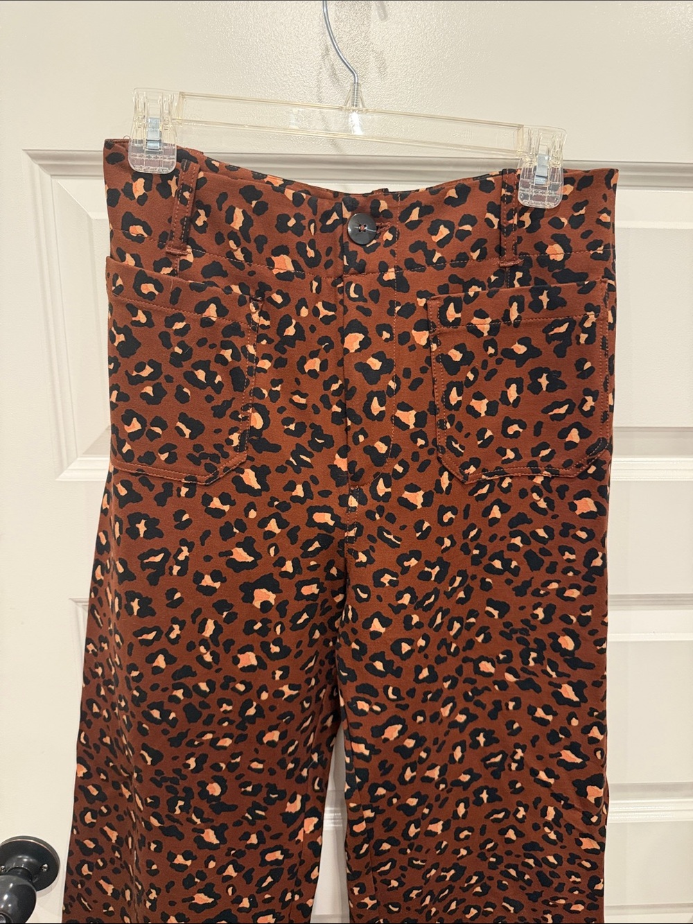 Brown Leopard Print Wide-Leg Pants - Picture 2 of 4